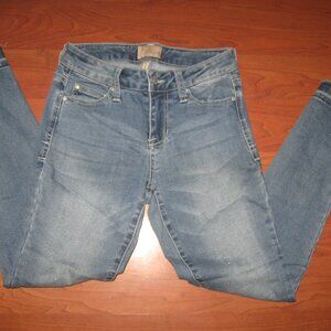 CELEBRITY PINK Ankle Skinny Jeans Sz 3 26 Raw Edge Hem Denim XS